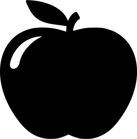 Apple Tree Silhouette, Apple Svg, Apple Svg Free, Clip Art Apple, Apple Png Image, Apple Svg Free Cricut, Apple Clipart Black And White, Apple Silhouette, Baby Flash Cards