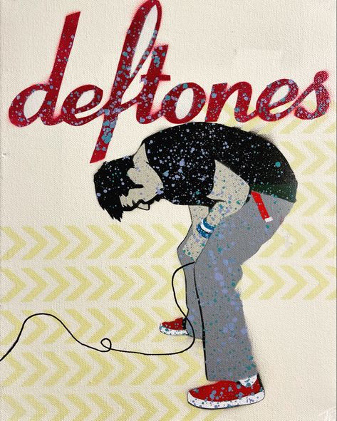 Deftones Painting, Deftones Chino, Brand Ideas, Spray Paint Art, Stencil Art, Music Covers, Clothing Brand, Snoopy, Spray