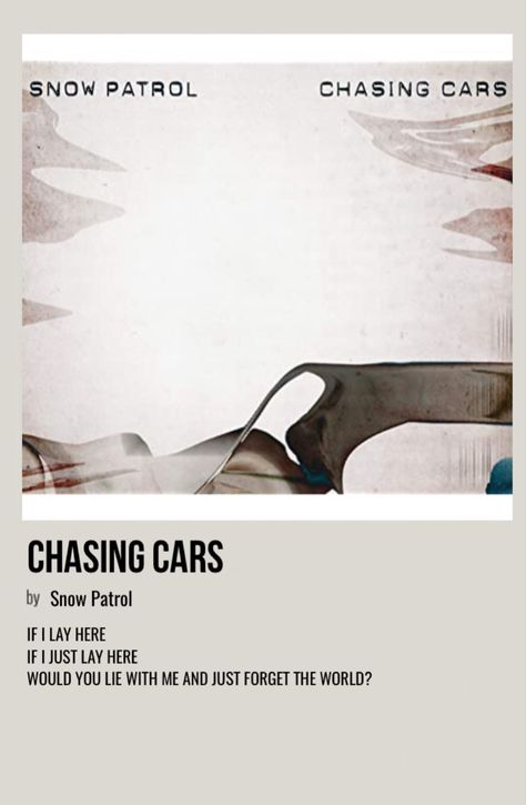 Cars Polaroid Poster, Alternative Minimalist Music Album Polaroid Poster Lana Del Rey, Alternative Minimalist Album Covers Nirvana, Song Poster Design, Snow On The Beach Polaroid Poster, Alternative Minimalist Music Album Polaroid Poster, Chasing Cars Snow Patrol, Scrapbook Covers, Chase And Status