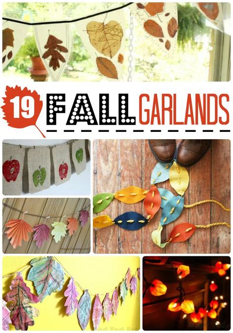 Easy Fall Garland DIY Ideas - Red Ted Art - Make crafting with kids easy & fun Fall Paper Crafts Diy, Fall Garland Diy, Diy Fall Garland, Fall Garlands, Fall Paper Crafts, Thanksgiving Garland, Red Ted Art, Garland Ideas, Fun Fall Crafts