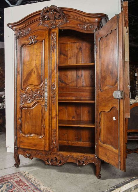 How to Recognize Louis XV Furniture: A Guide for Beginners | Edith & Evelyn Louis Xv Furniture, Nimes France, Antique Oak Furniture, Armoire Makeover, French Style Interior, Wood Carving Furniture, Antique Armoire, Wood Armoire, English Decor