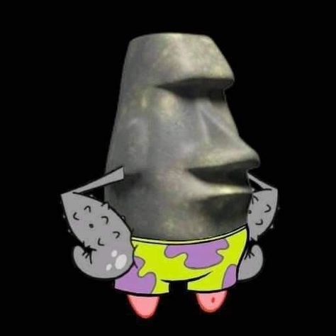 Stone Emoji, Pp Wa, Sticker Wa, Meme Humor, Patrick Star, Cartoon Jokes, Humor, My Saves, Stone