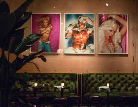 Rose Bar Unveils New Art by David LaChapelle Gramercy Park Hotel, Rose Bar, David Lachapelle, French 75, Gramercy Park, Uma Thurman, Park Hotel, Art Installation, Paris Hilton