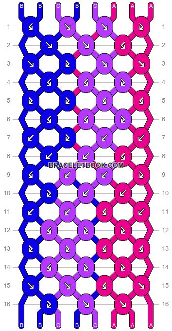 Bisexual Friendship Bracelet, Bisexual Bracelet, Bisexual Jewelry, Lgbt Bracelet, Bracelet Template, Bi Flag, Friendship Bracelets Easy, String Bracelet Patterns, Kumihimo Patterns