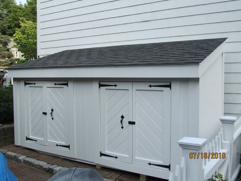 Shed Door, Build A Shed, Backyard Storage, House Shed, Shed Doors, Shed Plan, Backyard Sheds, Wooden Sheds, Backyard Shed