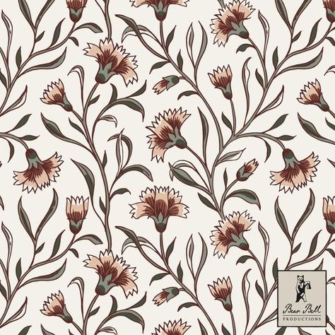 Carnation Pattern, Types Of Patterns, Instagram Widget, Carnation Flower, Romantic Scenes, Favorite Flower, Flower Motif, Classic Pattern, Paisley Pattern