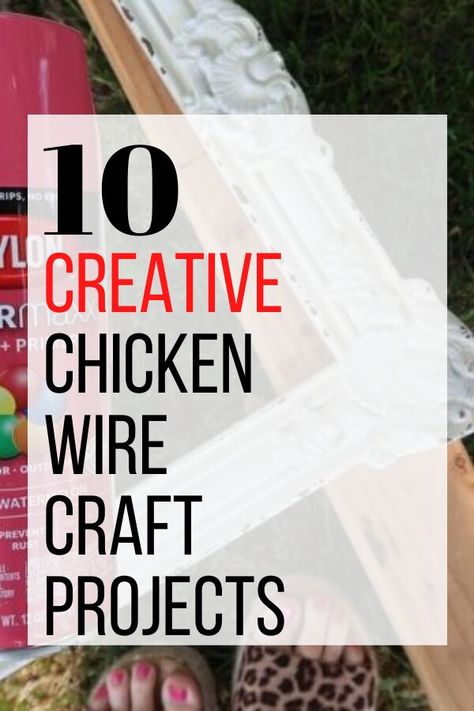 Things To Make With Chicken, Wire Craft Ideas, Chicken Wire Sculpture Diy, Chicken Wire Projects, Chicken Wire Diy, Chicken Wire Sculpture, Chicken Wire Art, Chicken Wire Crafts, Farmhouse Makeover