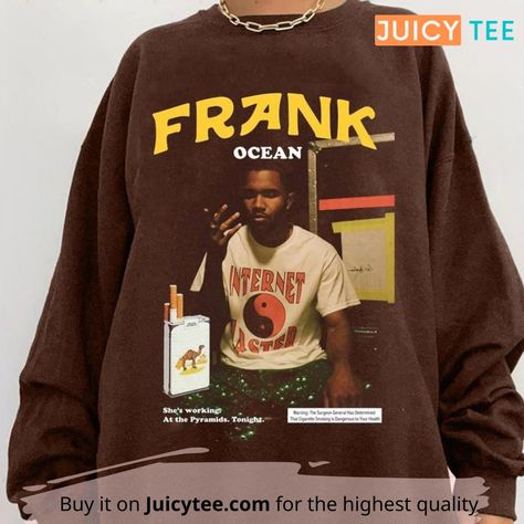 Musician Merch, Frank Ocean Merch, Ocean Sweatshirt, Frank Ocean Channel Orange, Channel Orange, Music Merch, Rennaissance Art, Merch Design, Orange Hoodie