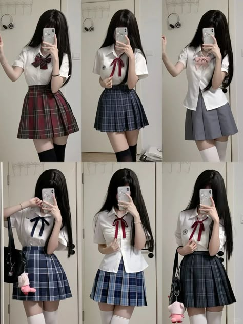 Japanese Uniform Highschool, Highschool Uniforms, Japanese Highschool, Drawing Outfits, Preppy Chic Outfits, Korean School, 2000s Japanese Fashion, Uniform Outfits, Women Portrait