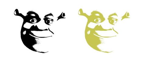 . Donkey Tattoo Shrek, Easy Shrek Painting, Shrek Silhouette, Gingy Shrek Painting, Shrek Clipart, Shrek Donkey, Baby Drawing, Shrek, Vinyl Designs