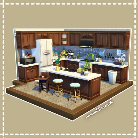 Sims 4 Base Game Kitchens, Sims 4 Open Kitchen, Sims 4 Kitchen Layout Ideas, Sims Big Kitchen Ideas, Sims 4 Basegame Kitchen No Cc, Sims 4 Family Kitchen Ideas, Base Game Sims 4 Kitchen, Sims 4 No Cc Base Game, Sims 4 Interior Design Ideas Kitchen