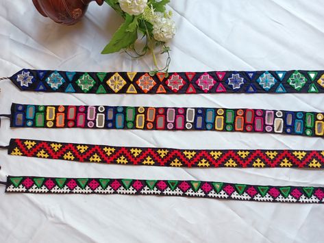 Navratri Belt Handmade, Navratri Belt, Bharat Work, Navratri Accessories, Navratri Ideas, Navratri Jewellery, Navratri Outfits, Crochet Jewelry Necklace, Traditional Belt