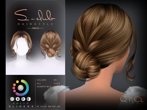 Sims 4 Cc Hair Alpha Bun, Sims 4 Cute Hairstyles, The Sims 4 Cc Hairstyles Female, Sims 4 Cc Fancy Hair, Sims 4 Blowout Hair, Sims 4 Formal Hair, Sims 4 Cc The Sims Resource Hair, Sims 4 Hair Updo, The Sims 4 Alpha Hair