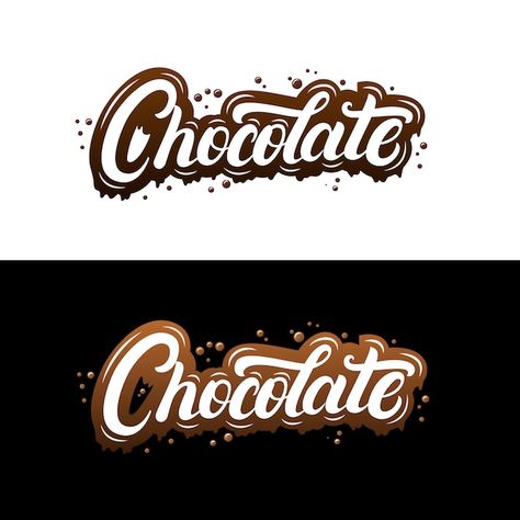 Chocolate hand written lettering with sp... | Premium Vector #Freepik #vector #typography-lettering #typography-quotes #quotes-lettering #motivational-typography Chocolate Typography, Tv Branding, Chocolate Letters, Retro Text, Calligraphy Ink, Hand Drawn Lettering, Handwritten Letters, 3d Text, Ink Illustrations