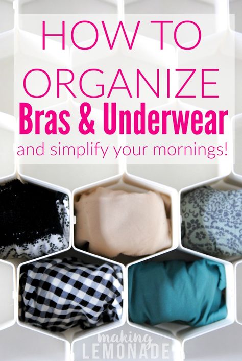 How to Organize Your Underwear Drawer {KonMari Method} | Making Lemonade Konmari Method Folding, Lingerie Storage, Bra Organization, Quick Organization, Bathroom Towel Storage, Diy Organizer, Konmari Method, Towel Storage, Folding Clothes