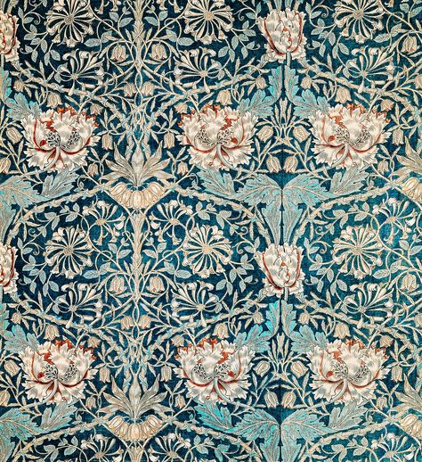 Honeysuckle pattern (1876) by William Morris. Original from The MET Museum. Digitally enhanced by rawpixel. | free image by rawpixel.com / The Metropolitan Museum of Art (Source) William Morris Honeysuckle, William Morris Patterns, Free Illustration Images, William Morris Art, Nature Inspired Decor, Soul Art, Arts And Crafts Movement, Metropolitan Museum Of Art, Photo Illustration