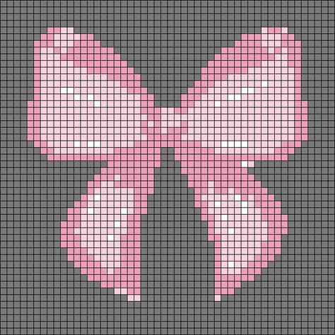 Alpha pattern #176972 | BraceletBook Bow Alpha Pattern, Bow Cross Stitch, Aesthetic Alpha Patterns, Bow Pixel Art, Alpha Crochet Patterns, Alpha Patterns Bracelet, Cross Stitch Grid, Crochet Alpha Patterns, Pallett Ideas