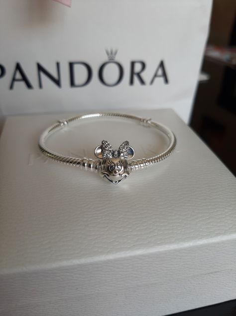 Pandora Mickey Mouse, Pandora Bracelet Charms Ideas, Silver Bracelet Designs, Pandora Bracelet Designs, Hand Chain Bracelet, Preppy Jewelry, Wrist Jewelry, Gold Bride Jewelry, Dog Jewelry