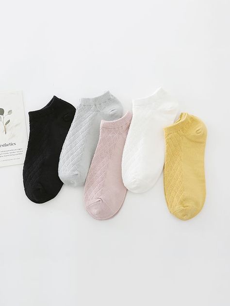 5Pairs Solid Rhombus Invisible Socks Set  MULTI-A #Ad , #Affiliate, #Rhombus, #Solid, #Pairs, #Invisible, #MULTI Small Socks, Women Socks Fashion, Ankle Socks Women, Invisible Socks, Black Socks, Sock Patterns, Colorful Socks, Kids Socks, Fashion Socks