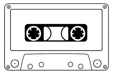 cassette Cassette Template Free Printable, Cassette Drawing Simple, Cassette Template, Cassette Tape Art, Free Printable Clip Art, Cassette Audio, Song Request, Free Songs, Music Drawings