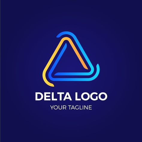 Free Vector | Gradient delta logo design Delta Logo Design, Delta Logo, Trucking Business, Vector Gradient, Logo Poster, Logo Ideas, Graphic Resources, Vector Free, Logo Design