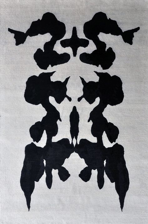 Lindstrom-Rugs-Inkblot-11-inkblot7 Bilateral Symmetry, Rorschach Art, Psychological Testing, Rorschach Inkblot, Rorschach Test, Black White Rug, The Human Eye, Ink Blot, Human Eye