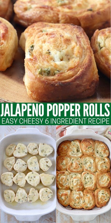 Crescent Roll Appetizers, Jalapeno Popper, Appetizers Easy Finger Food, Best Appetizer Recipes, Finger Foods Easy, Crescent Roll Recipes, Cheesy Recipes, Party Appetizer, Easy Cheesy