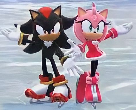 Shadow The Hedgehog And Amy Rose, Shadamy Matching Icons, Shadow And Amy Matching Pfp, Amy Rose And Shadow, Sonic And Shadow Pfp, Amy And Shadow, Amy Rose Pfp, Shadow X Amy, Amy Sonic