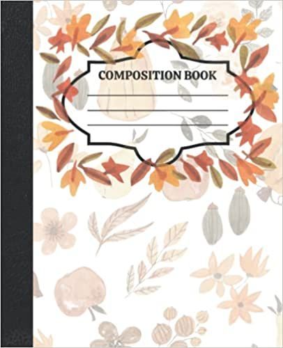 Fall composition style notebook with 100 college ruled pages Ruled Notebook, Cute Journals, December 25, Composition Book, Composition Notebook, Notebook Paper, Notebook Design, Reading Journal, Invite Your Friends