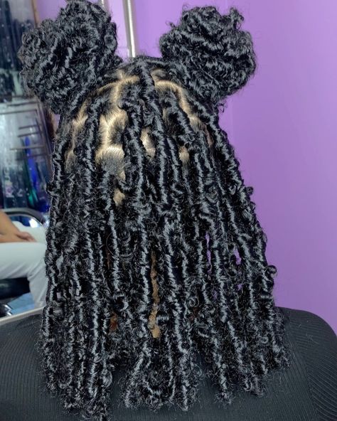 Midback Butterfly Locs, Buterfluffy Locs Short, Half Up Half Down Butterfly Locs, Butterfly Locs Hairstyles Short, Short Butterfly Locs Styles, Kids Butterfly Locs, Butterfly Locs Medium Length, Small Butterfly Locs, Shoulder Length Butterfly Locs