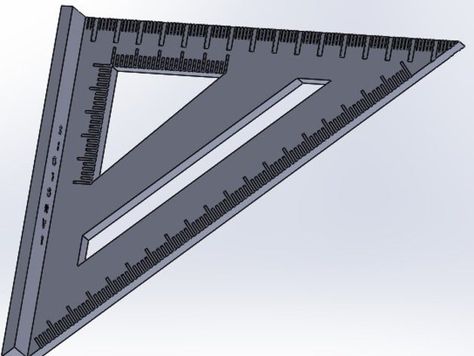 Just a simple square to use in any DIY project. The graduations are in the metric system. Woodworking Square, The Metric System, Basic Woodworking, Cnc Software, 3d Printing Diy, Metric System, 3d Printer Projects, 3d Printing Projects, 3d Projects