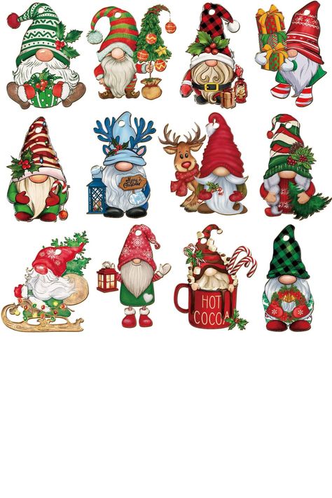 Unique Gnome Design: These Christmas wood hanging ornaments are available in 12 different gnome designs, including kinds of gnomes with classic Christmas elements, exquisite patterns, and rich designs to perfectly match the Christmas season. What's Included:Our Christmas tree ornaments set includes 24pcs gnome wood ornaments,with 2 of each design and a roll of twine for easy hanging. Each wood slice ornament measures approximately 2.7x3.9 inches(sizes are different due to patterns) Cheap Christmas Trees, Christmas Decorations Cheap, Xmas Tree Decorations, Wooden Christmas Ornaments, Christmas Party Supplies, Wooden Christmas Trees, China Painting, Red Collar, Christmas Wood