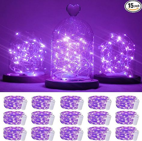 Diy Table Centerpieces Wedding, Purple Wedding Reception Decorations, Diy Table Centerpieces, Purple Wedding Reception, Table Centerpieces Wedding, Lavender Decor, Starry String Lights, Christmas Party Decor, Table Centerpieces Diy