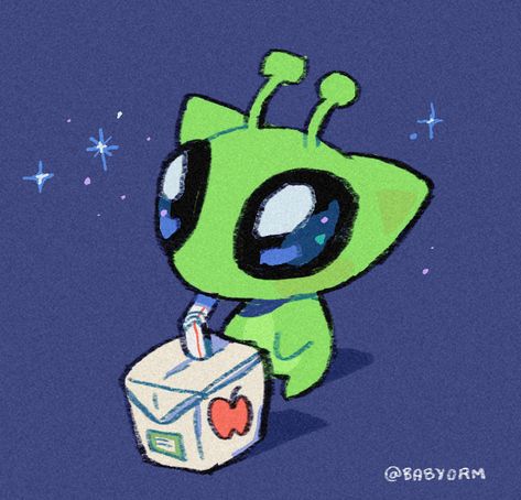 Aliens Guy, Alien Cat, Alien Drawings, Alien Aesthetic, Cute Alien, Artist Alley, Art Folder, Ghibli Art, Alien Art