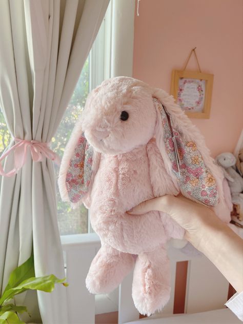 Cute Bunny Plush, Plushies Bunny, Pink Bunny Plush, Bunny Plush Aesthetic, Cute Bunny Plushies, Bunny Teddy, Bashful Bunny Jellycat, Bunny Plushies, Stuffed Bunny