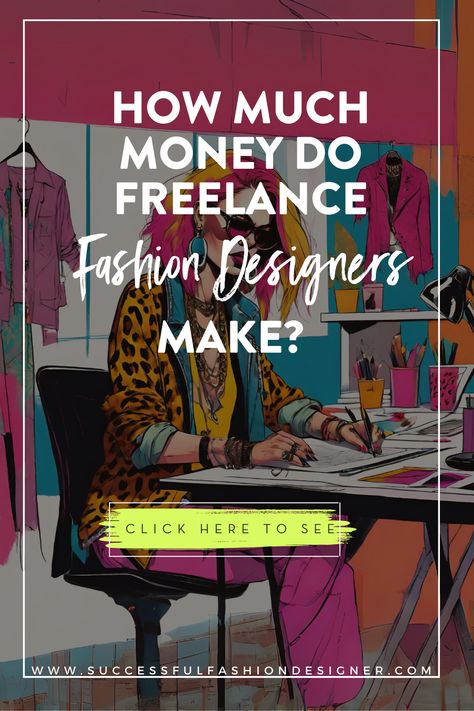 💸 If you've ever wondered how much money a freelance fashion designer can earn, then you're going to love this article! 👉 Between my own freelance fashion design career and the 500+ students I've taught, I share what you can realistically expect for a fashion design salary. 🔓 The secret's out! Click to see how much you money you can make as a fashion designer, textile designer, patternmaker, etc., freelancing in the fashion industry. I think you'll be pleasantly surprised! 🤯 Fashion Designer Salary, Career In Fashion Designing, One Million Dollars, A Fashion Designer, Fashion Templates, Career Fashion, Design Career, Making Extra Cash, Textile Designer