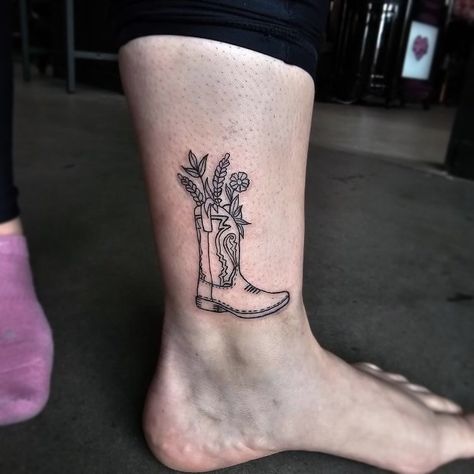 Cutie little walk in tattoo by @lovebug_ink! Shoot us a text or give us a call for walk in availability! We would love to get you in🩷💐 Love Bugs, Tattoos, Boots