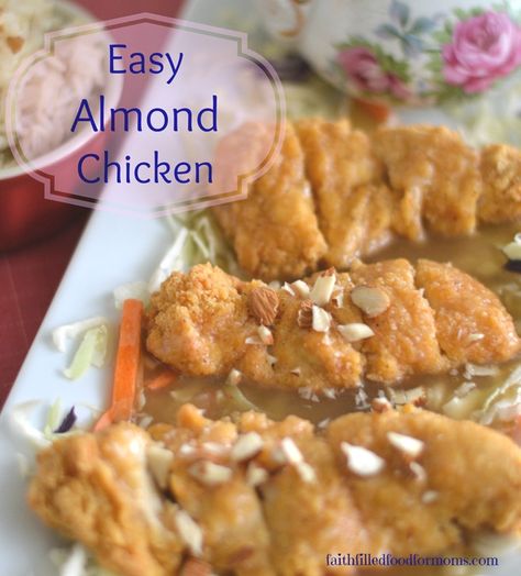 I am honored to partner with Foster Farms to bring you this super easy Almond Chicken Recipe!  I have been compensated to give my honest opinion of the Foster Farms Crispy Strips product. I am a long time lover of Foster Farms!  I have to say that they are one of our “go to” pre...Read More » Almond Chicken Gravy Recipe, Almond Boneless Chicken Recipe, Almond Boneless Chicken, Chicken Gravy Recipe, Homemade Chinese, Almond Chicken, Chinese Cooking Recipes, Filling Food, Chicken Gravy