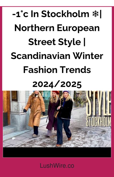 -1°c In Stockholm ❄️| Northern European Street Style | Scandinavian Winter Fashion Trends 2024/2025 Stockholm Street Style 2024, Zurich Street Style, Nordic Aesthetic Fashion, Winter Stockholm Outfit, Poland Outfits Winter, Winter European Outfits, London Fashion Week Street Style Winter, Winter Trends 2024/2025, Norway Winter Outfits