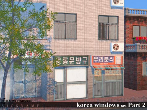 The Sims Resource - korea windows set Part2 Sims 4 Survival, Korean Sims 4 Cc, Sims 4 Exterior Cc, Sims 4 Korean Cc, Reshade Presets, Japanese Window, Sims 4 Korean, Sims 4 Windows, Sims 4 Exterior