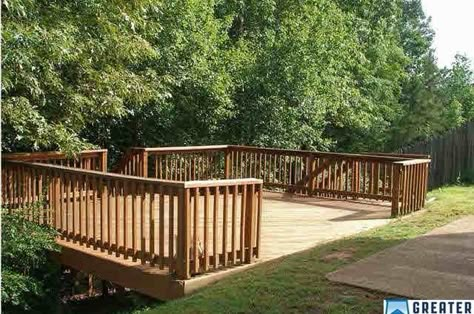 Sloped back yard solution! Decks On Hillside Sloped Yard, Building A Deck On A Sloped Yard, Sloped Backyard Ideas, Sloping Backyard, Hillside Deck, Paver Patio Ideas, Budget Landscaping, Backyard Ideas On A Budget, Sloped Yard