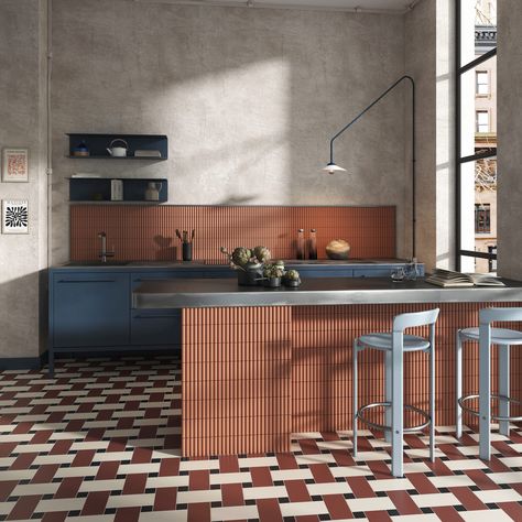 Dimensional Tile, 3d Tiles, Concrete Bricks, Compact Kitchen, Calacatta Marble, Italian Tiles, Wood Stone, Tile Stores, Terracotta Tiles