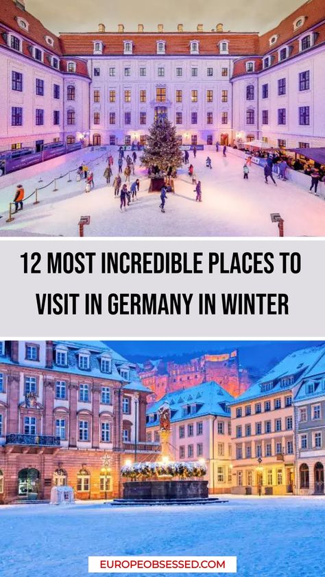 Want to know all the best things to do in Germany in Winter? In this full guide, you'll find the top places to visit in Germany in winter. Visiting these will help make your Germany winter travel extra special! Germany In January, Berlin Germany Winter, Germany In December, Winter In Germany, Germany Winter, Mittenwald Germany, Best Cities In Germany, Germany In Winter, Mainz Germany