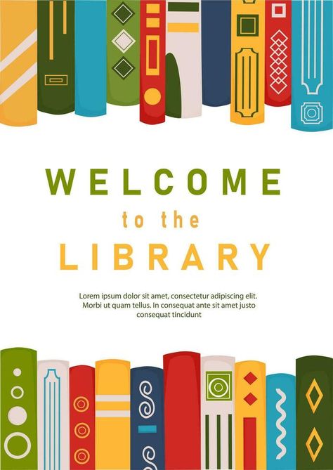 Library Poster Design Ideas, Book Marketing Design, Book Sale Poster Design, Book Club Design, Poster For Library, Library Poster Design, Books Advertising, Welcome To The Library, Advertising Template