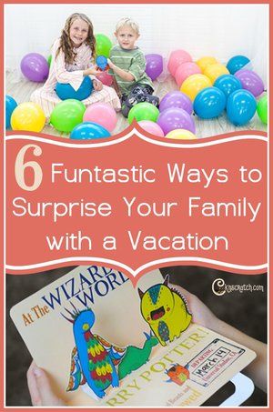 6 Funtastic Ways to Surprise Your Family with a Vacation Pop Up Card Ideas, Surprise Vacation Reveal, Surprise Trip Reveal, Universal Trip, Surprise Vacation, Kid Surprise, Christmas Cruise, Youth Conference, Christmas Games For Family