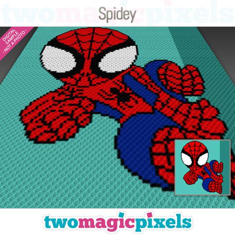 Pixel Blanket, Magic Pixels, Cross Stitch Plastic Canvas, Two Magic Pixels, Spiderman Blanket, Cross Stitch Graph, Graph Art, Corner To Corner Crochet Pattern, C2c Graph