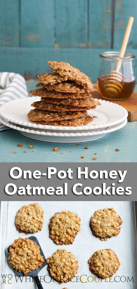 Sugar Free Oatmeal Cookies, Honey Oatmeal Cookies, Sugar Free Oatmeal, Cookie Cookbook, Honey Cookies, Cookies Sugar, Easy Oatmeal, Sugar Free Cookies, Oat Cookies