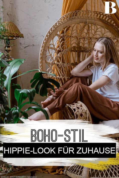 Boho Stil: So holt ihr euch den Hippie-Vibe in euer Heim. Der Boho-Stil ist seit Jahren in deutschen Haushalten angekommen und versprüht seither pure Gemütlichkeit. Wie ihr diesen Look auch für euer Heim zaubern könnt, zeigen wir euch. #boho #hippie #style #wohnen #einrichtung Boho Hippie Style, Hippie Look, Boho Stil, Hippie Style, Boho Hippie