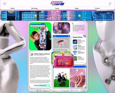 Y2k Inspired Web Design, Web Design 2020, Y2k Blog Layout, Y2k Product Design, 2000s Web Design, Y2k Portfolio, Y2k Web Design, Y2k Website Design, Y2k Zine