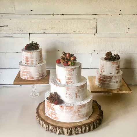 Excited to share this item from my #etsy shop: 12" 9" 6" Naked wedding cake.  Perfect to complete a dessert table or to display as a main cake. Campground Wedding, Cottagecore Wedding, Wedding Cake Display, Floral Wedding Cakes, One Cake, Wedding Cake Rustic, Fall Wedding Cakes, Country Chic Wedding, Rustic Cake